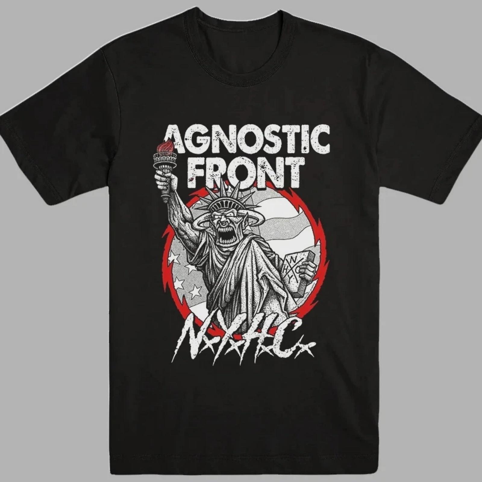 

Agnostic Front Band NEW YORK Black T-shirt Unisex T-shirt Summer Casual Print T-shirt Y2k Harajuku Women s Clothing Streetwear S чёрный