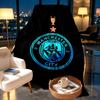 Manchester City FC Spausdintas pledas - Minkštas ir patogus, miegamajam, kelionėms, sofai, namų dekoravimui - Gimtadienio Kalėdų dovana draugui