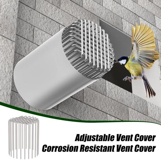 1/2Pcs Stainless Steel Mesh Vent Cap Bird Rodent Proof Debris Blocking Gutters Downspouts PVC Metal Pipes Roof Vents Protective Cover