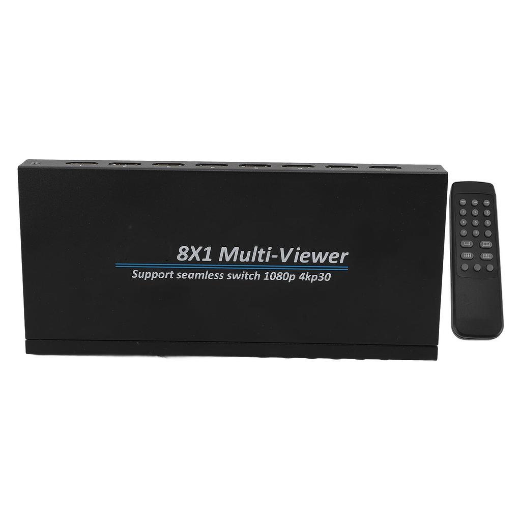 Commutateur multiviewer 8x1 4K Interface multimédia haute définition 8 entrées 1 sortie 30 Hz 6 modes d'affichage Multi Viewer
