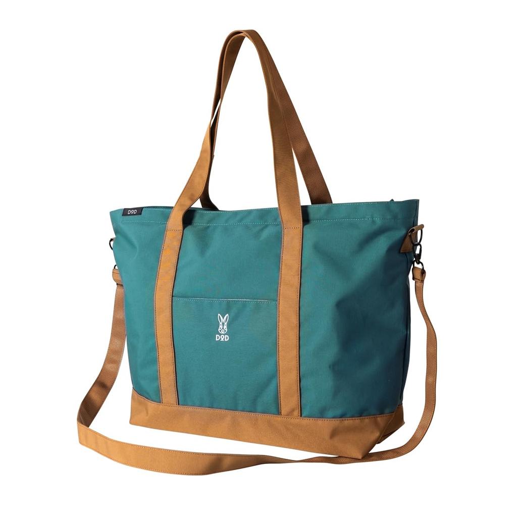DOD Tote Bag with Shoulder Travel for Outdoor Activities and Festivals (D.O.D.) 2-Way Strap, Multi-Storage, Water-Repellent, Unisex, Lightweight,