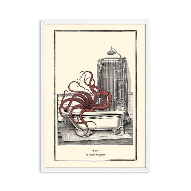 Retro-Krake, Pinguin, Orang-Utan-Druck, lustige Toiletten-Wandkunst, Ölgemälde-Poster