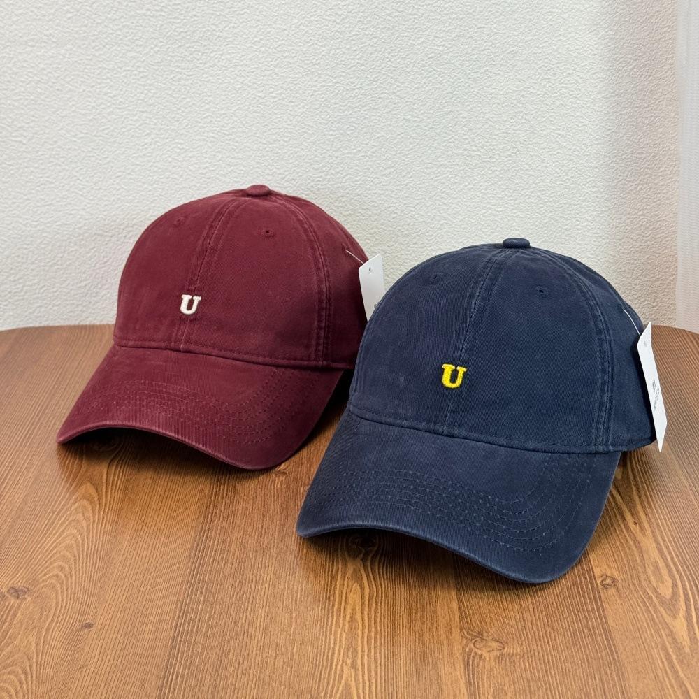 Fashion Hat High Quality Letter U Embroidery Baseball Hat Men's and Women's Korean Version Big Head Circumference Face Small Shade Cap Couple Hat