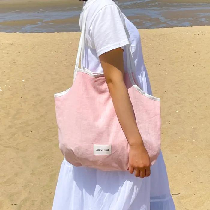 Obnuit Linen Bloom Bag_Pink