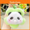 Panda Flower Playful Head Plush Keychain Colorful Cartoon Animal Keyring
