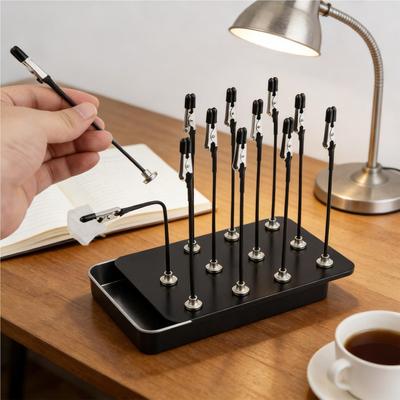 Painting Stand Base Alligator Clips Bendable Secure Magnetic Hobby Airbrushing Painting Stand Set for DIY Card Photo Memo
