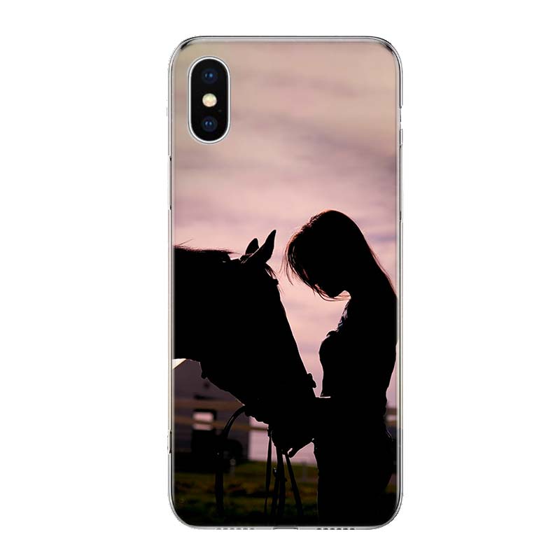 Horse Animal For iPhone 17 Air 16 15 14 Plus 13 Mini 12 11 Pro Max Phone Case 16E 7 Print 8 SE Fundas Cover Soft Coque 16 15 14
