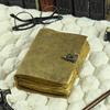 Vintage Leather Journal - Blank Spell Book of Shadows, Grimoire Journal, Travel Writing Notebook, Antique Deckle Edge Paper Lock Closure,