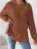 New Maternity Long Sleeve Solid Color Casual Top - Comfortable Round Neck T-shirt