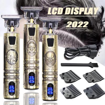Vintage T9 USB Elektrische Haarschneidemaschine Wiederaufladbare Haarschneidemaschine Bartschneider Für Männer Friseur