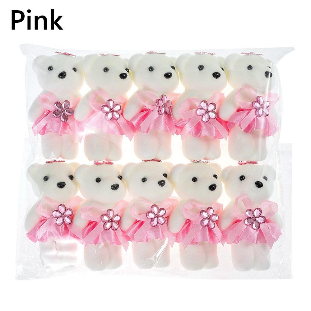 10Pcs/Set DIY Bouquet Decoration Bear Doll Cartoon Bear Doll Bouquet Decoration  Birthday