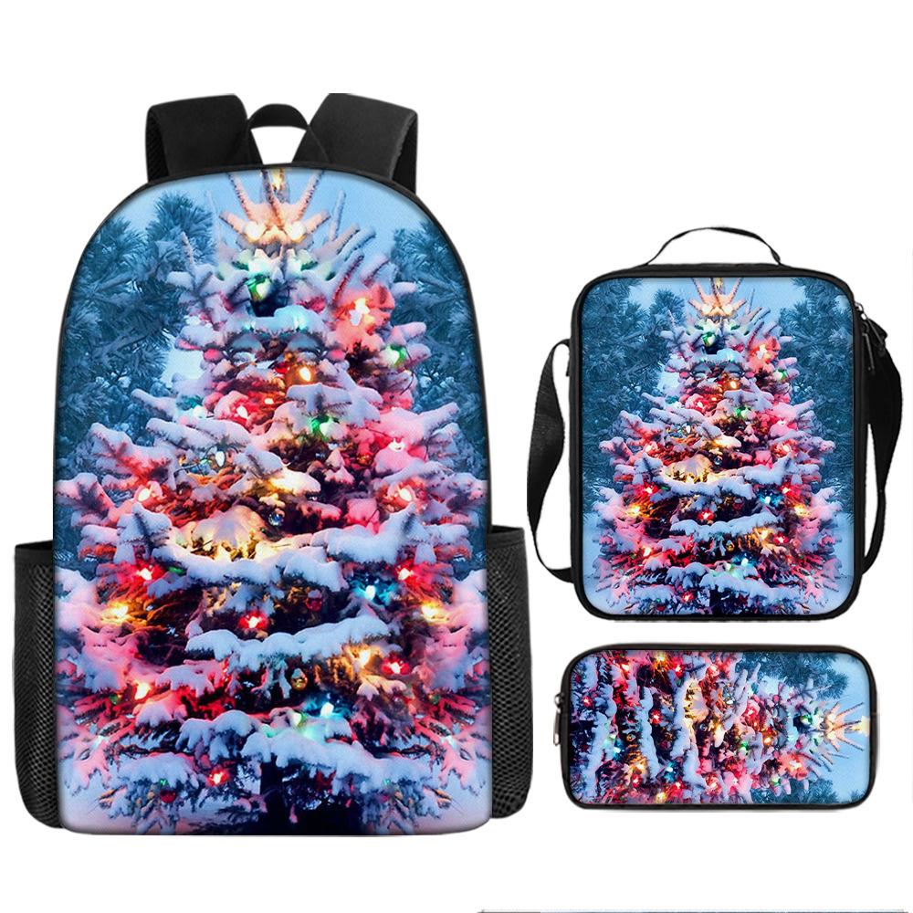 Pixel Halloween Student School Bag Cartoon School Bag Children's Backpack Anime Backpack Satchel