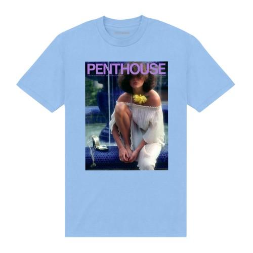 Camiseta Penthouse Unissex Adulto 1978 com Capa M céu azul