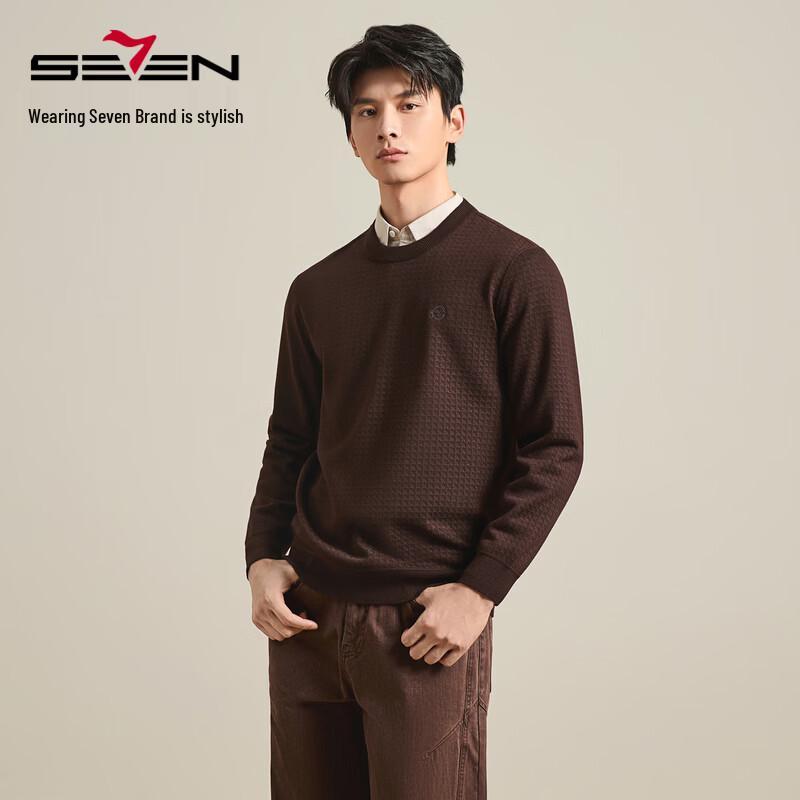 SEVEN Men's Winter Thermal Wool-Blend Knit Sweater
