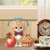 2D Flat Cat DIY Shaking Head Cat Food Diamond Painting Desktop Decorations