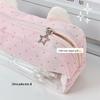 Pink Cartoon Bear Pencil Case with Window - Cute, High-Capacity Japanese Style for Students