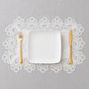 White Lace Placemat, Foldable Soft Anti-Wrinkle Table Mat, Heat Resistant Non-Yellowing Durable Dining Table Protector for Home Decor