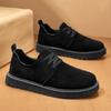 Mens Walking Shoes 2026 New Anti Suede Leather Thick Sole Snug Non Slip Wear-resistant Daily Commuting Sneakers for Man
