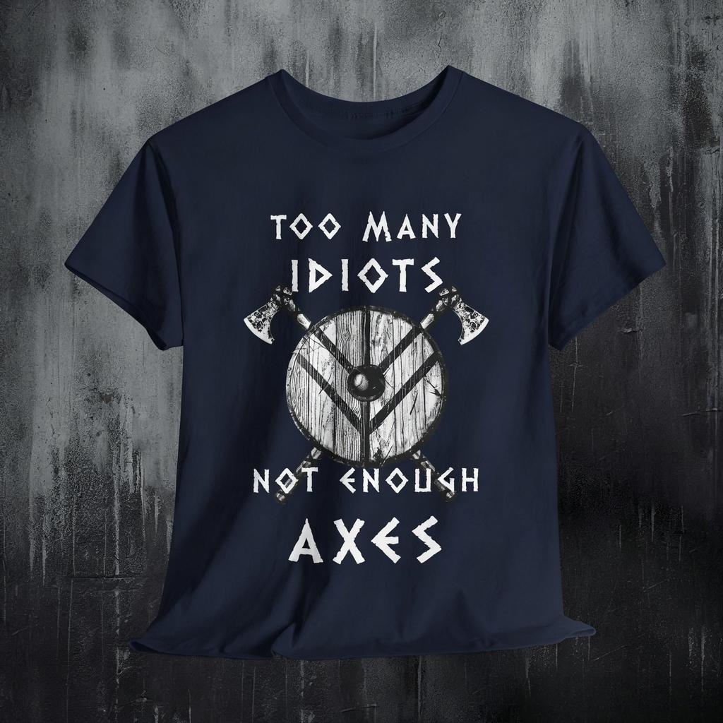 Viking Axe Graphic T Shirt Unisex Women Norse Humor Funny Tee Black Short Sleeve Muscle