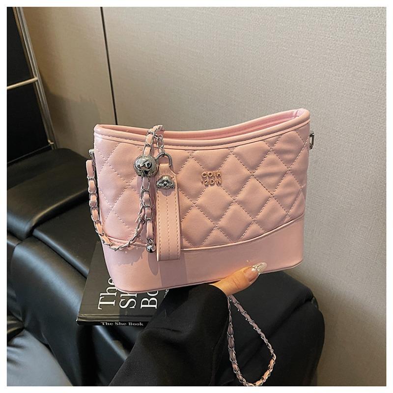 New Large-capacity Bag Female Sen Moe Trendy Diamond Chain One Shoulder Crossbody Women's Bag Simple Underarm Bag