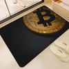 Funny Bitcoin Gold And Money Anime Spend Or Save Floor Mat Non-Slip Laundry Room Mat Laundry Decor Balcony Child Living