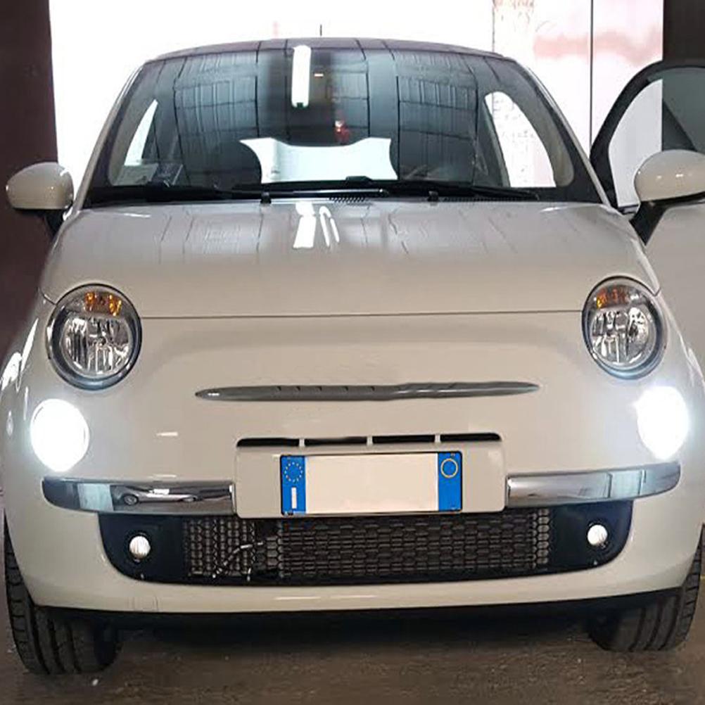 For Fiat 500 Daytime Running Light T20 7443 580 582 W21/5W Headlight Led Lamp Bulbs DRL White 6000K 12V Super Bright Bulbs 7