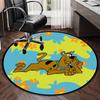 Scoo-dog Bubble Fun round carpet Chair cushion Round Entryway Rug, Soft Round Rugs for Living Room, Bedroom, Circle Carpet decor gifts