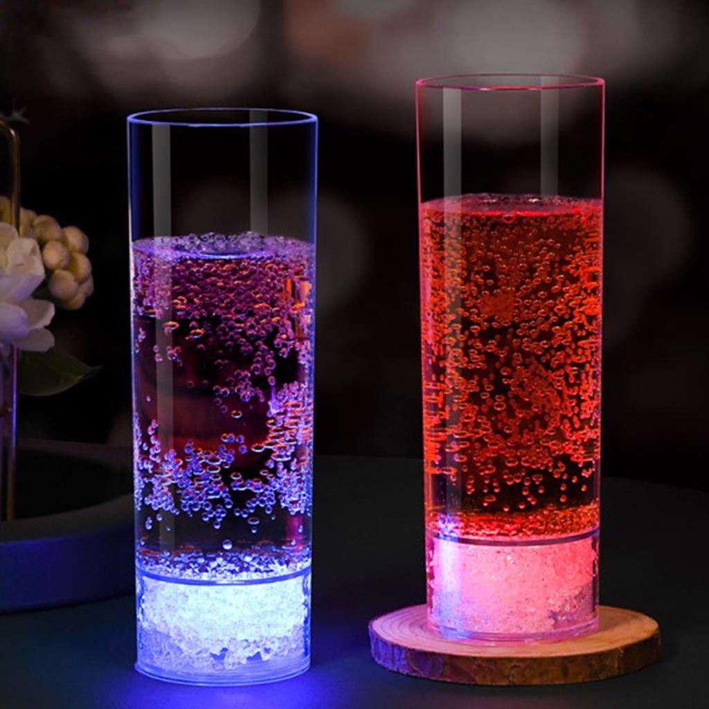 LED svítící pohárky Akrylový nápojový pohár Hrneček Sklenice na víno se světlem Akrylový materiál pro pivo Nápoje Whisky Večírky