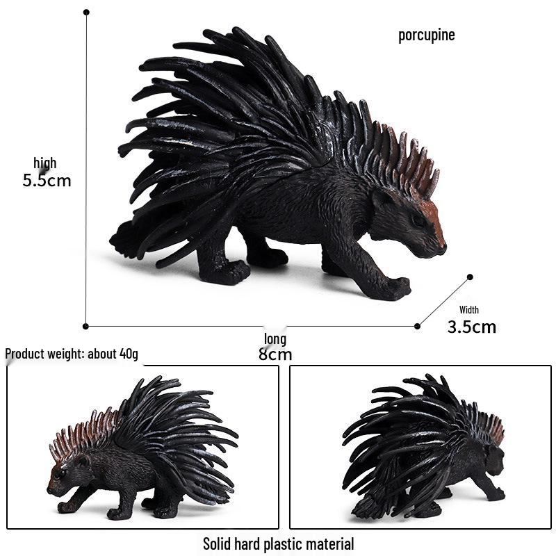 Wild Safari Animal Figurines: Giraffe, Elephant, Rhinoceros, Brown Bear, Tiger, Lion, Leopard, Hippopotamus - Solid Cognitive Toys