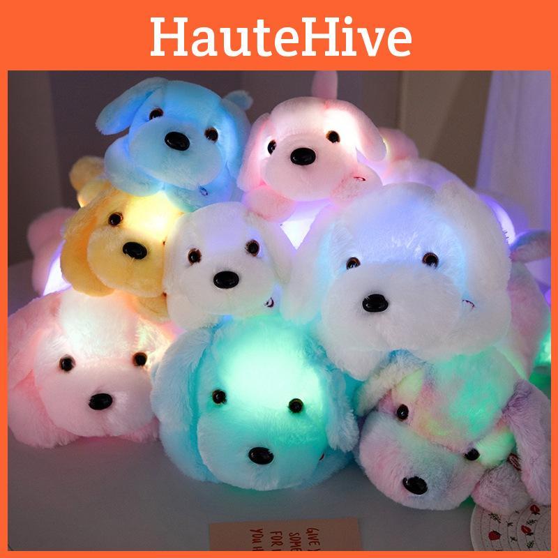 Dog Glowing Color Plush Toy Animal Puppy Stuffed Doll Decorations Kids Gift