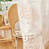 1 PC NAPEARL Blumen-Klassiker-Jacquard-Haken-Fenstervorhang, kurzer Tüll-Schlafzimmervorhang