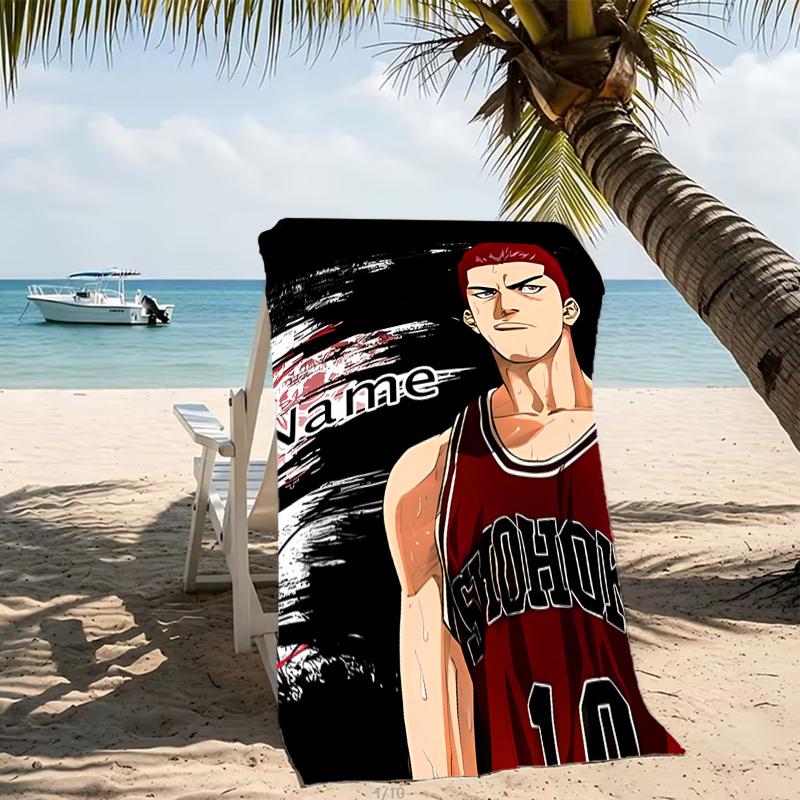 Customizable Personalized Beach Towels Sakuragi Hanamichi Themed designs.Suitable for the Beach, Yoga, Sports;ideal As Beach Accessories