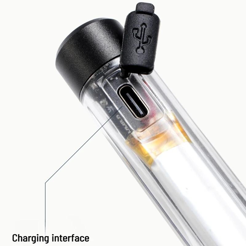 Blow-inductive Flashlight,strong Light,small Steel Cannon,COB Side Light,purple Light Banknote Portable Mini Lighting Flashlight