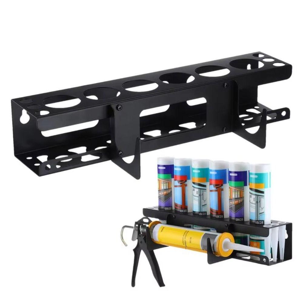 Large Capacity Metal Grease Tube Rack Wall Mounted Sealant Organizer Rack New Caulk Tube Holder