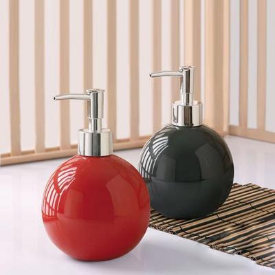 Refillable Ceramic Hand Soap Bottle Portable Bath Lotion Pump Jar  Household