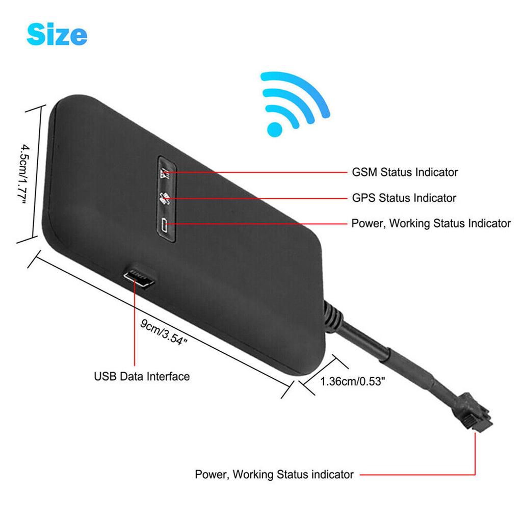 GT02 Car GPS Tracker GSM GPRS GPS Tracking Anti-theft Device Real-time Locator With 3 LED Indicator Lights For Vehicles