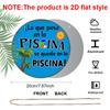 2D Flat, 1pc Spanish Pool Party Decoration Sign, Funny "The Secret of Quiet" Phrase, Tropical Palm Tree Design, for Poolside, Bathroom, Garden