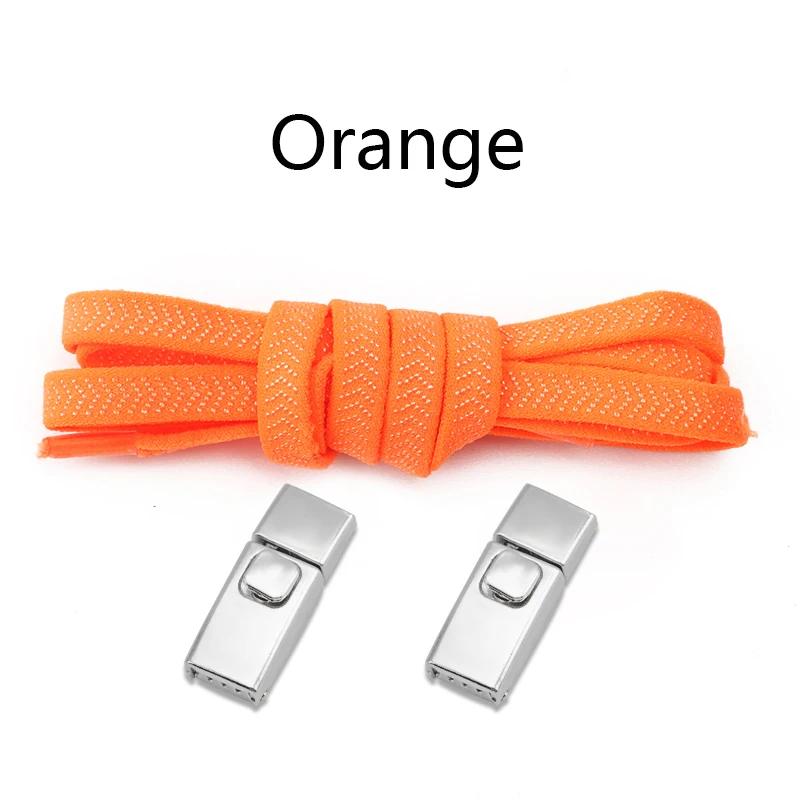 1Pair 8MM Flat Tennis No Tie Shoelace Press Lock Shoelaces Without Ties Elastic Laces Sneakers Adult Kids for Shoes Accessories