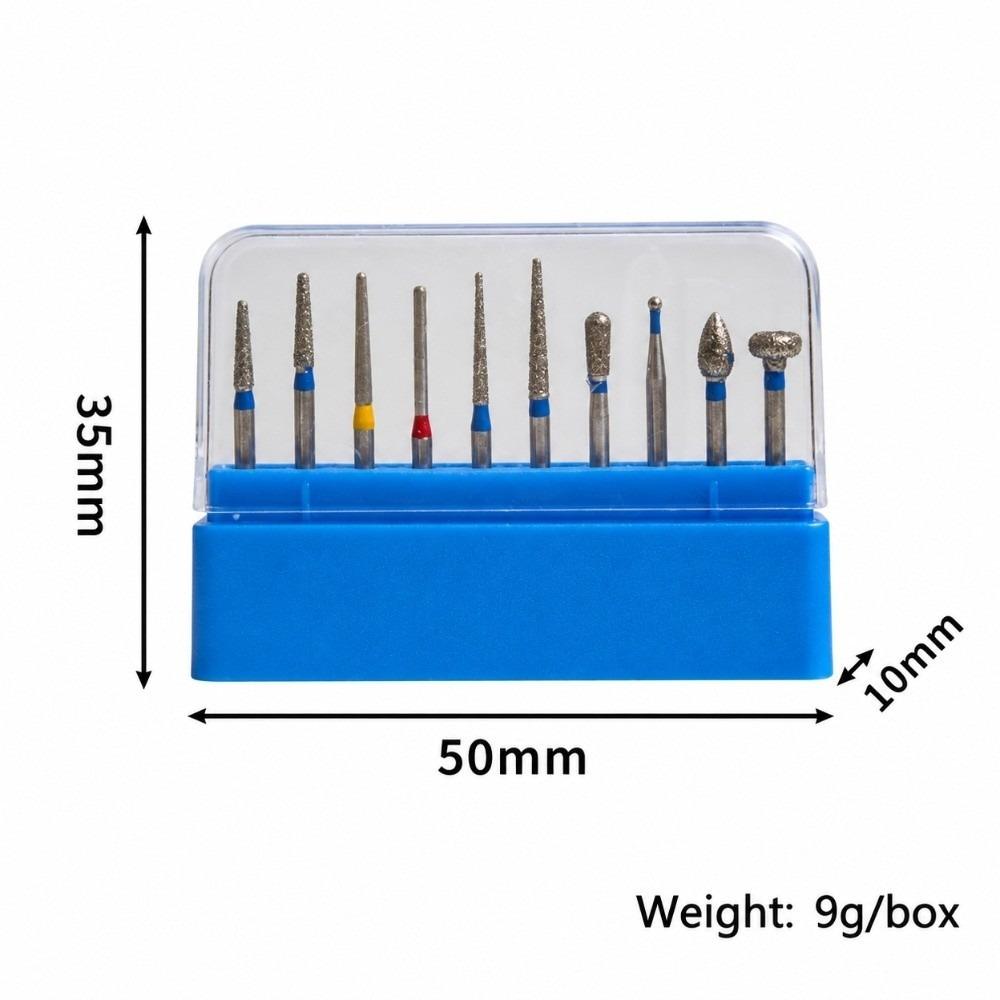 10pcs/Set Grinding Dental Burs Drill High Speed Polishing Drill Set High Speed Burs For Dentists
