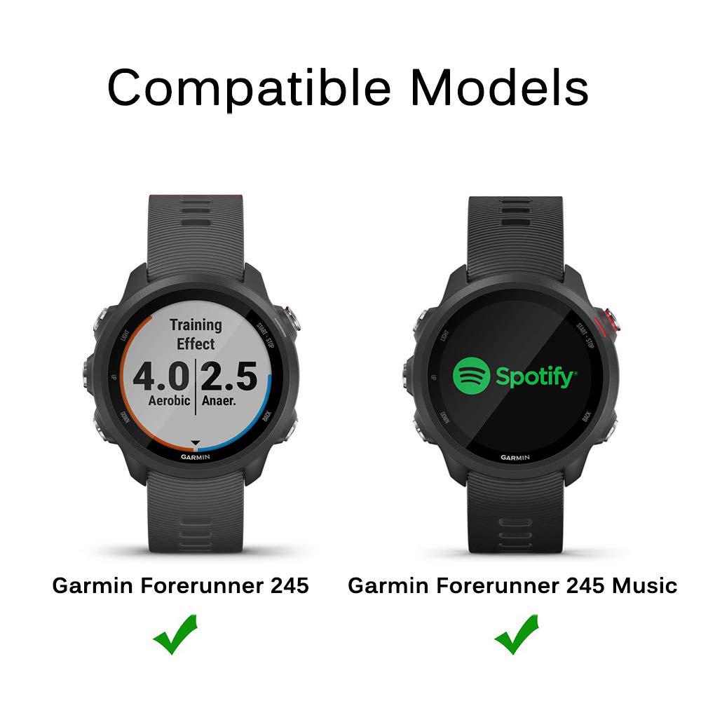 Ochranné puzdro 2 v 1 + Ochranná fólia na displej pre Garmin Forerunner 245 245 Music Mäkký TPU ochranný kryt Škrupina Tvrdené sklo Fólia