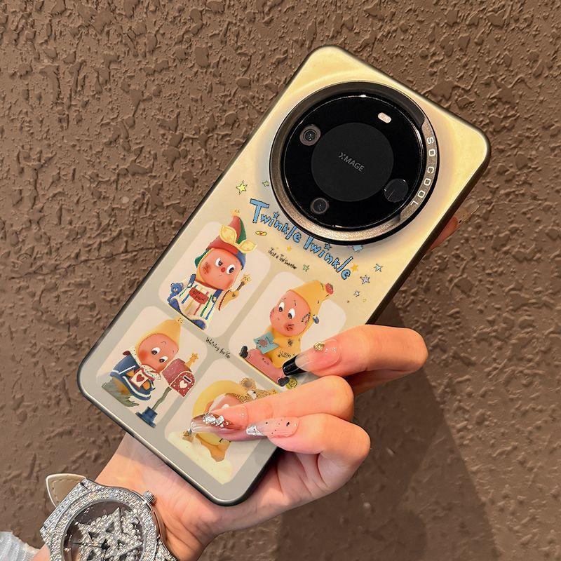 Cute Cartoon Character & Animal Pattern Phone Case for iPhone & Samsung - Transparent Protective Cover