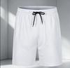 Men's Quick-Dry Sports Shorts with Fabric, Breathable Knee-Length Athletic Training Pants for Workout,