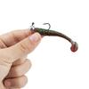Bionic Topmouth Culter Soft Bait Set with Lead Head Hook and T-Tail Design