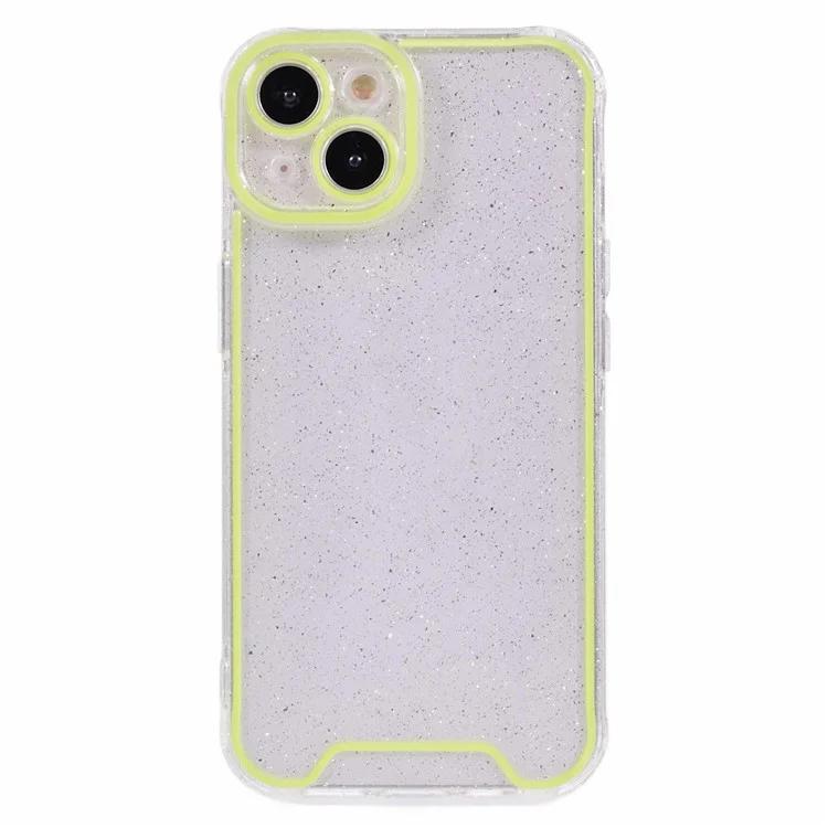 

XW Series For iPhone 15 Glitter Case Noctilucent Luminous Frame TPU Phone Cover