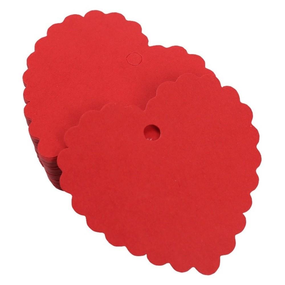 100pcs DIY Valentine's Day Tags Heart Shape Blank Red Pink Paper Gift Labels Hanging Decoration Heart Shaped Cards