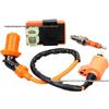 GY6 50-150CC High-Voltage CDI Igniter Coil & A7TJC Spark Plug for Scooter, Motorcycle, ATV, Four-Wheeler, Beach Buggy