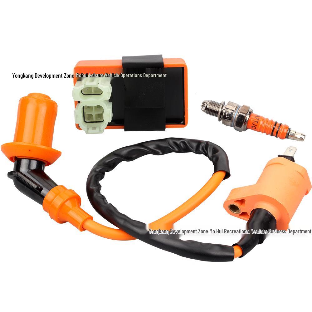 GY6 50-150CC High-Voltage CDI Igniter Coil & A7TJC Spark Plug for Scooter, Motorcycle, ATV, Four-Wheeler, Beach Buggy