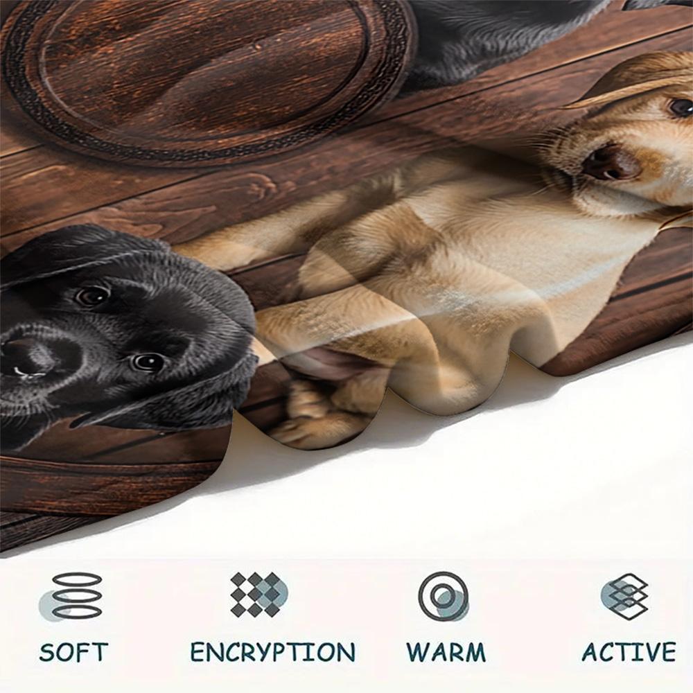 Dog Print Flannel Blanket, High Quality Comfortable for All Seasons, Home Decor, Warmth and Comfort, Perfect for Christmas Gifts