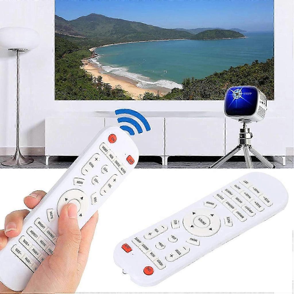 Replacement Remote Control for All Types of Projectors, Universal Projector Remote Control, White