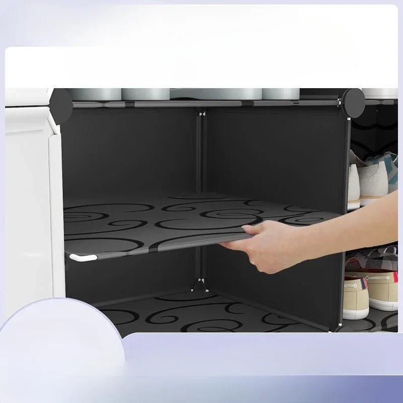 Modern Dorm Plastic Shoe Cabinets Small Portable Narrow Transparent Shoe Rack Shelf White   Entryway Furniture